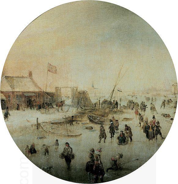 Hendrick Avercamp Winter landscape with skates and people playing kolf China oil painting art